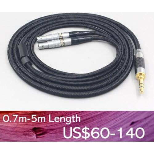 LN007529 6.5mm XLR Super Soft Headphone Nylon OFC Cable For Ultrasone Veritas Jubilee 25E 15 Edition ED 8EX ED15 Earphone
