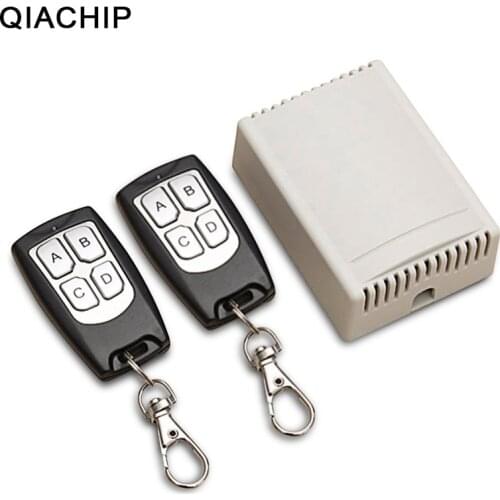 QIACHIP Universal Wireless Remote Control Switch DC 12V 4CH relay Receiver Module With 4 channel RF Remote 433 Mhz Transmitter