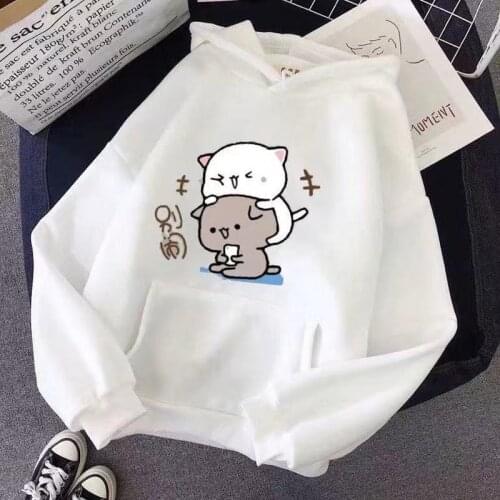 Womens Hoodie Animal Pattern Cute Long Sleeve Top Fun Hoodie Winter Sweatshirt Anime Print Autumn Clothing