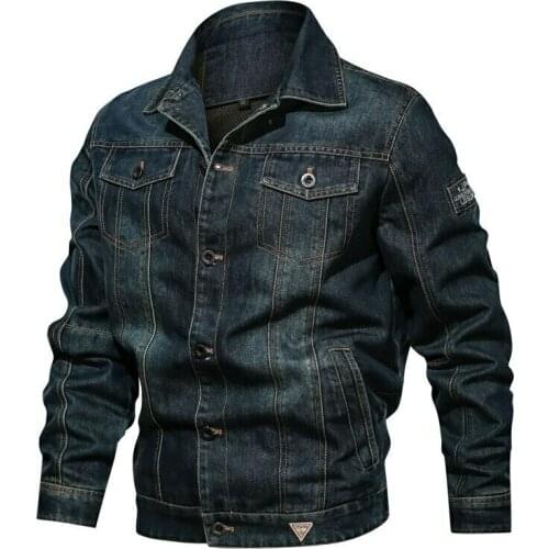 Winter Mens Denim Jacket Casual Slim Fit Coat Fleece Lined Warm Jeans Cowboy