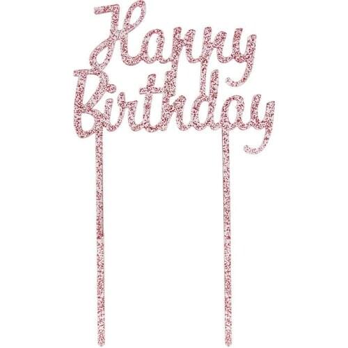100pcs Happy Birthday Cake Topper Acrylic Letter Cake Toppers Party Supplies Happy Birthday Cake Decorations