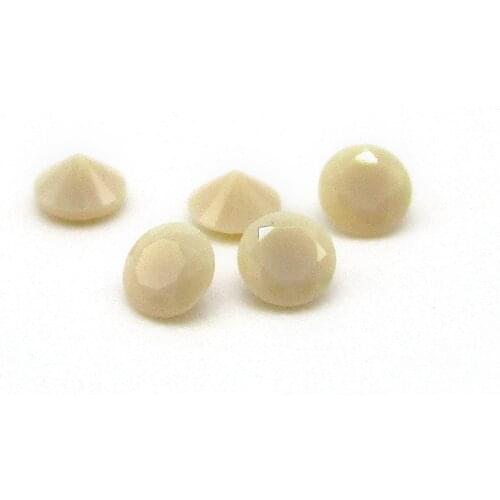 1000pcs/Lot 0.9mm-2.5mm Synthetic Round Shape Ivory Color Nano Stones Factory Price for Jewelry Making
