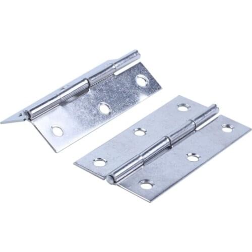 20 Pcs 3-inch Long Screws Mounted Cabinet Door Butt Hinges Silver