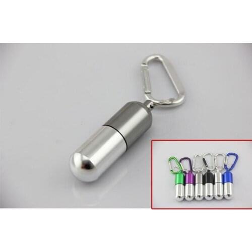 300pcs Portable Travel Pill Box WaterProof Mini Aluminum Keychain Storage Box Case Holder Medicine Boxes Container ZA5302