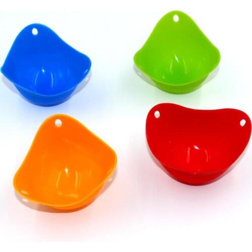 4Pcs/lot Round Silicone Egg Poacher Poaching Pods Bowl Rings Cooker Kitchen Boiler Cuit Oeuf Dur Cooking Tools Pancake OK 0371