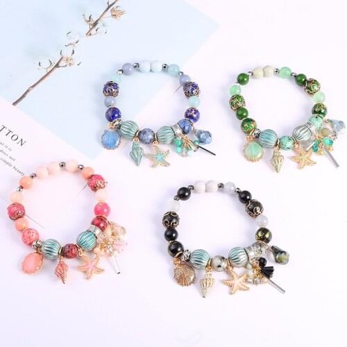Bohemian Small Fresh Ocean Bracelet for Womens Bracelet Conch Shell Pendant Wholesale Gift for Girlfriend Accessories Jewelry