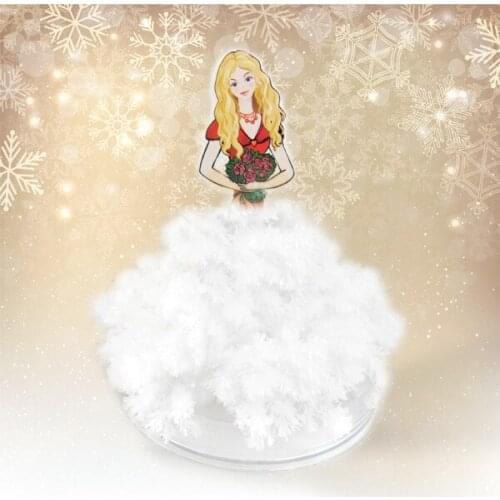 IWish 2019 11x8cm 5 Asst. DIY Magic Growing Paper Princess Tree Grow Dress Trees Science Kids Christmas Anti Stress Relief Toys