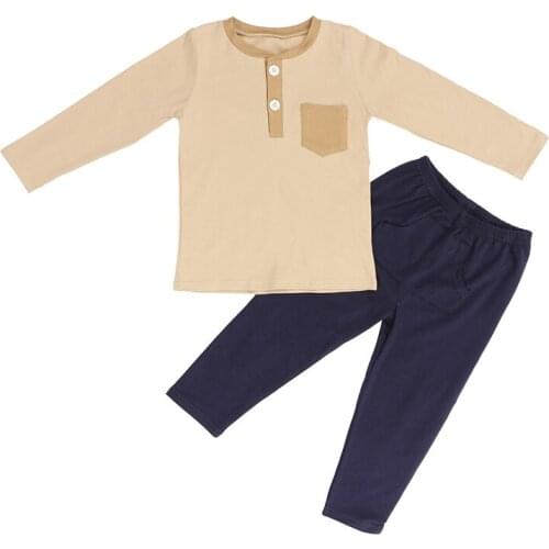 Kaiya Angle Casual Outfits Solid Cotton Sets O-Neck Single Breasted Long Shirt+ Long Pants Boutique Clothes 2020 Wholesale Tops