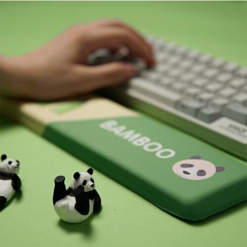 Kawaii Cute Panda Memory Foam Keyboard Wrist Rest Mouse Pad Cartoon Ergonomic Silicone Anti-Slip for Gamer Writer Programmer
