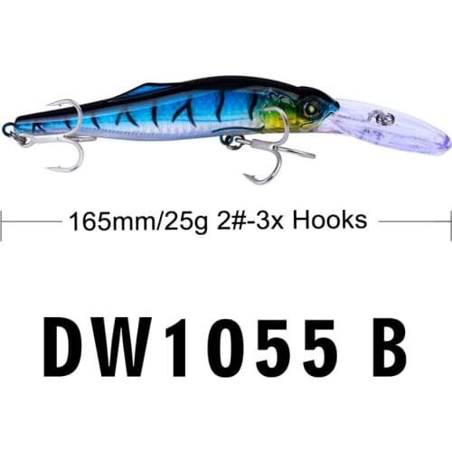 Crankbait Fishing Lure Weights 165mm/20g Floating Water Fishing Bait Plastic Hard Bait Lumino Whole Body Pumping Fishing Bait