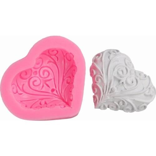 Love Heart Shape Silicone Mold DIY Cake Baking Tools Fondant Chocolate Mould Wedding Cake Decoration Valentines Day Gifts