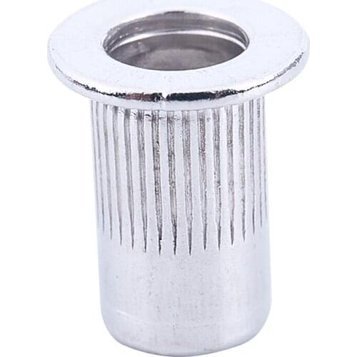 M4 Rivet Nut Aluminum Vertical Stripes Cylindrical Rivets 100 Pieces