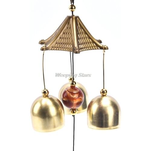 Metal Copper Wind Chime Pendant Door Decoration Lucky Cat Feng Shui Pendant