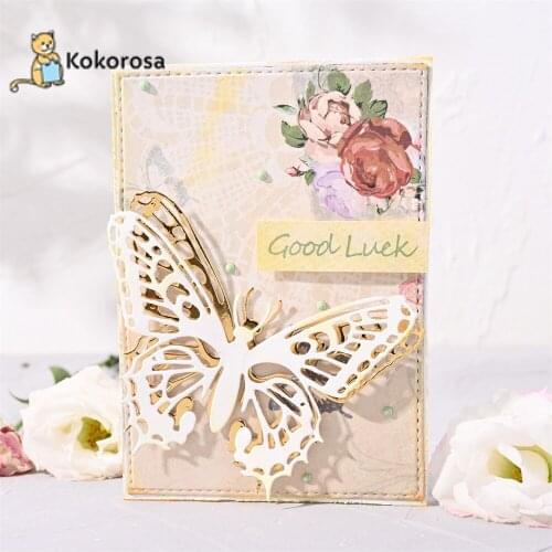 Kokorosa Lovely Butterfly Cutting Dies Metal Dies Scrapbooking Album Card Making Embossing Stencil Diecuts New 2021