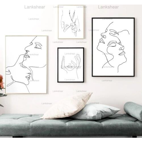 Minimalist Abstract Figure Portrait Wall Picture Sexy Line Woman Canvas Paintings Wall Art Prints Posters Home Living Room Decor
