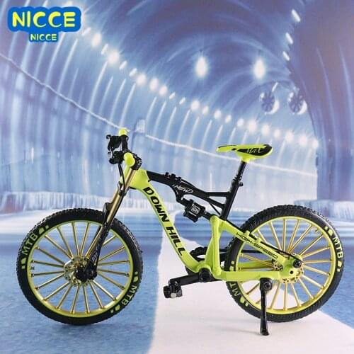 Mini 1:10 Alloy Model Bicycle Diecast Metal Finger Mountain bike Racing Simulation Adult Collection Toys for children
