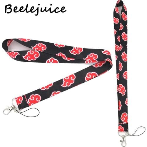 24pcs Naruto clouds cartoon Neck Strap Lanyard keychain Mobile Phone ID Badge Holder Rope Key Chain Keyring cosplay Accessory