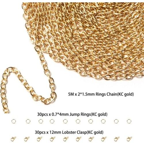 Open Jump Rings and Lobster Clasps Jewelry Tools Kit Jewelry Making Supplies Kit Jewelry Finding Kit for Necklace X4YA
