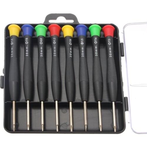 8 in 1 Precision Screwdriver Set Disassemble Teardown Opening Repair Tools Kit for Phone Clock Watches & Other Devices