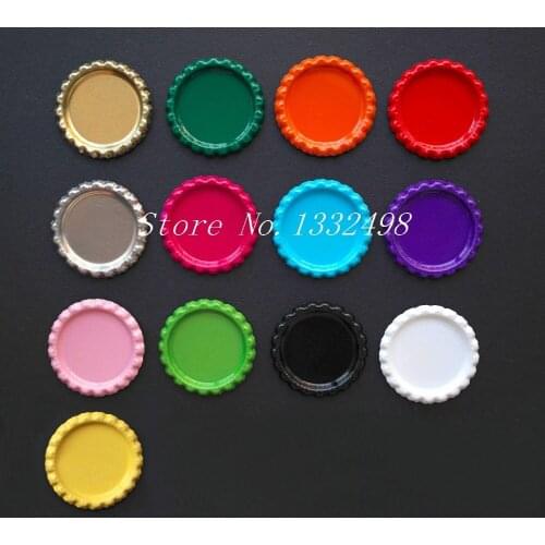 New Two-Side Colored Flattened Bottle Caps For Jewerly Accessories Diy Hairbow Hair Pendant Necklace 13 Colors can be chosen