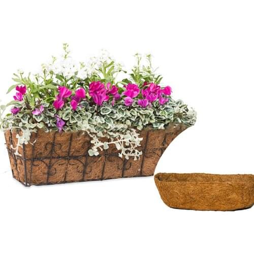 Nutritious Coconut Shell Fiber Flowerpot Flower Boat Basket Liner Big Flower Box Flowers Vegetable Bush Coconut Bed Pot Planter