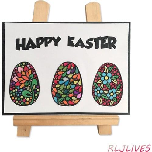 Happy Easter Letter Metal Cutting Dies Stencils for DIY Scrapbooking Stamp/photo album Decorative Embossing DIY Paper Cards