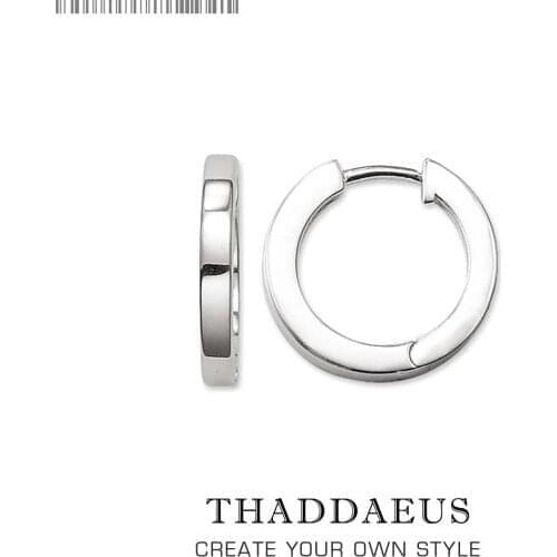 Hinged Hoop Earrings Creole Classic,Europe Style Glam Trendy Fashion Good Jewerly For Women,2017 Gift In 925 Sterling Silver