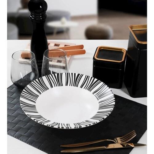 Flow pasta plate 26cm 1 Pcs Stoneware Earthenware