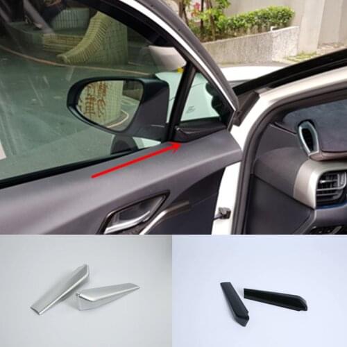 Car Styling 2PCS ABS Plastic Interior Front A Pillar Triangle Cover Trim For Toyota C-HR CHR 2016 2017 2018