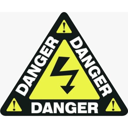 Motorcycle Sticker 3D Reflective Waterproof Sticker LOGO Prohibition Sign Dangerous Creative Reflective Film