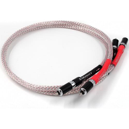 Valhalla 9 core Series 7n Copper + silver RCA cable for Audio Amplifier CD Player