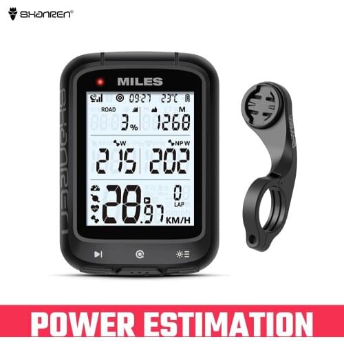 SHANREN Bicycle Computer with GPS Cyclocomputer Cycle Speedometer Bike Counter for Bicycle Wireless Power Meter MILES Account