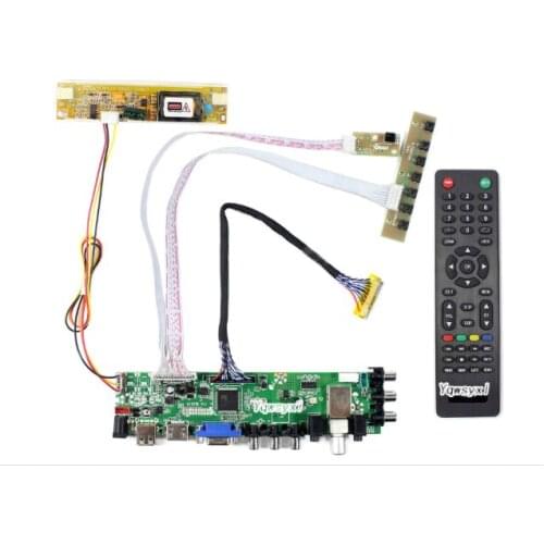 Yqwsyxl kit for SVA156WX1-01TB TV Controller Driver Board Digital Signal DVB-T DVB-T2 DVB-C LCD screen Controller Board