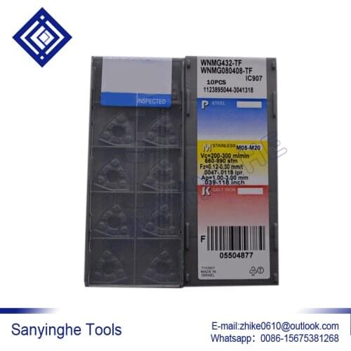 10pcs/lot WNMG080404-TF IC907 / WNMG080408-TF IC907 CNC Carbide Turning Inserts