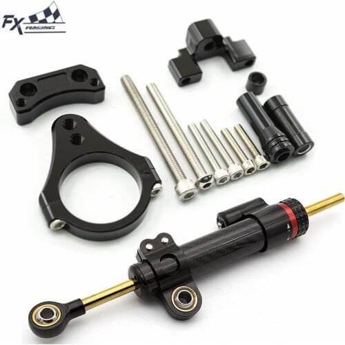 2019-2020 For Yamaha YZF R3 R25 MT25 MT03 V2 YZFR3 YZF-R3 MT-03 NEW Fiber Carbon Steering Damper Stabilizer Bracket Mounting Kit