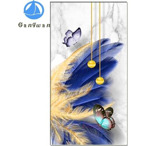 Feather Butterfly Diamond Mosaic large size diy 5d diamond painting Full Square Round Drill Mosaic Diamond Embroidery abstract