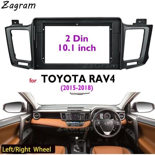 10.1 Inch 2 Din Car Video Fascia for Toyota RAV4 2015-2018 Panel Player Audio Dashboard Frame Dashboard Mount Kit