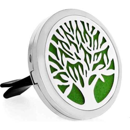 More options tree of life 35mm Magnetic Aromatherapy Essential Oil Perfume Locket Car diffuser Vent Clip