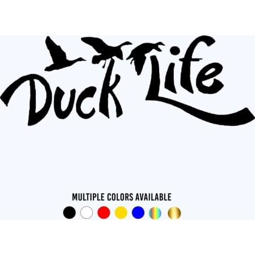 CK20066# Vinyl Decal Duck Life Car Sticker Reflective Waterproof Car Styling Decor on Motorcyle Truck Bumper Rear Window