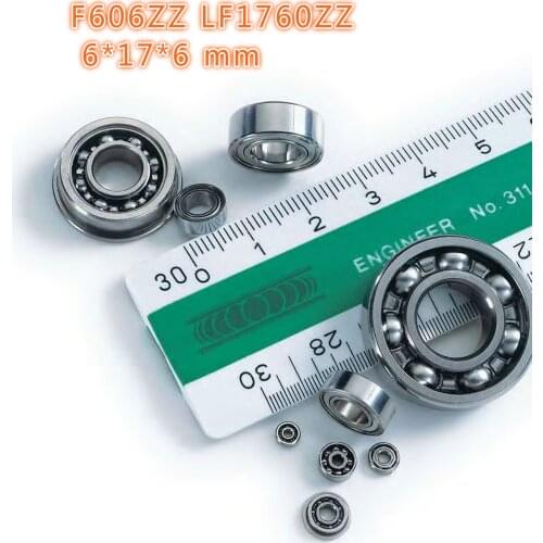5pc Flange bearing F606ZZ LF1760ZZ size 6*17*6 mm bearings for tranmition jmc