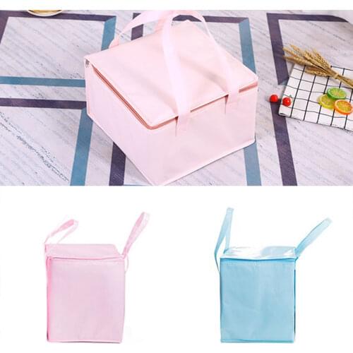 Aluminum Foil Insulated Thermal Cooler Bag Lunch Sandwich Drink Cool Storage Big Square Zipper Tin Foil Food Picnic Takeaway Bag