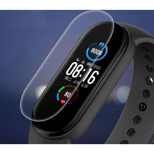 5pcs TPU Soft Full Coverage Protective Film Guard For Xiaomi Mi Smart Band 6 Mi Band6 Smart Wristband Screen Protector Cover