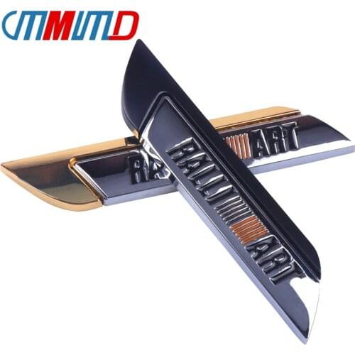 New 3D metal Decal Car Styling ralliart Emblem Sticker Badge For Mitsubishi Lancer 9 10 Asx Outlander 3 Pajero Auto Accessories