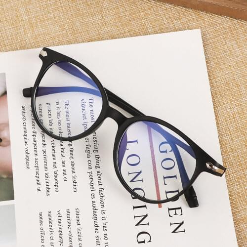 Anti Blue Light Glasses for Men Women Round Optics Glasses Ultra Light Computer Anti Rays Radiation Blocking Vision Care Spectac