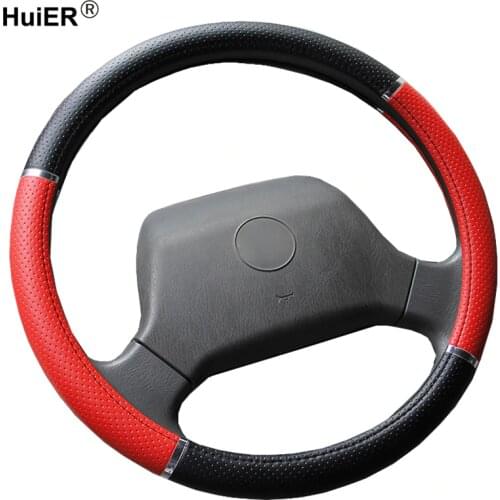 Car Steering Wheel Cover For 36 38 40 42 45 47 50 CM Auto Stuurhoes Braid on the Steering-wheel Volant Funda Volante Car Styling