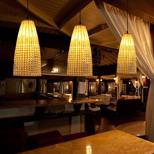 Chinese style inn tea room pendant lights Southeast Asia bamboo droplights creative coffee bar led lamp bird light AP8211343