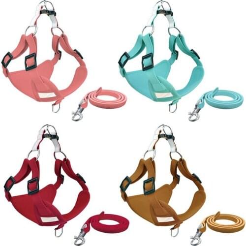 Dog Harness And Leash Set Reflective Safety Harnesses Vest for Small Medium Dogs Cat Puppy Chest Strap Pug Chihuahua Bulldog