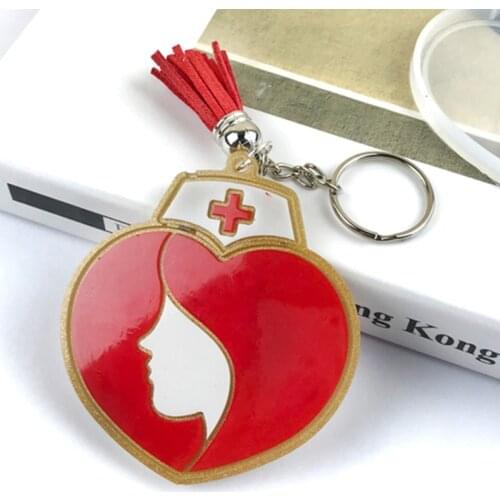 DIY Heart-shaped Keychain Silicone Epoxy Mold DIY Keychain Pendant Jewelry Crafting Mould for Valentine Love Gift