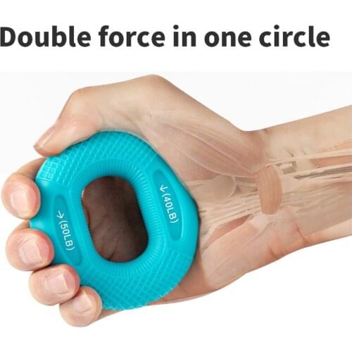 Silicone Adjustable Hand Grip 20-80LB Gripping Ring Finger Forearm Trainer Carpal Expander Muscle Workout Exercise Gym Fitness
