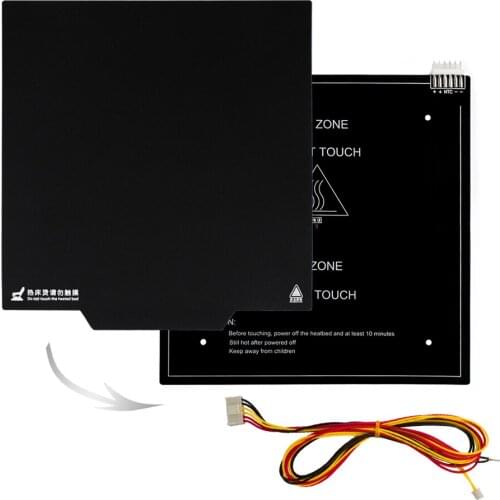 High Quality 235 Removal Heated Bed Aluminum Plate+Magnetic Print Bed Magnetic Sticker with 1M Heated Wire for 3D Printer Parts